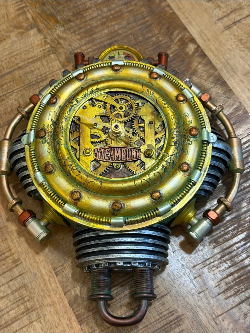 Pacific Steampunk Wall Clock Industrial Novelty Father’s Day Battery Powered